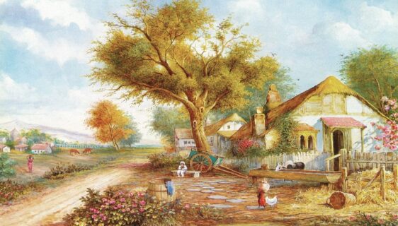 village scenery paintings