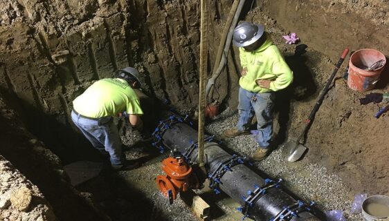 Water line installation