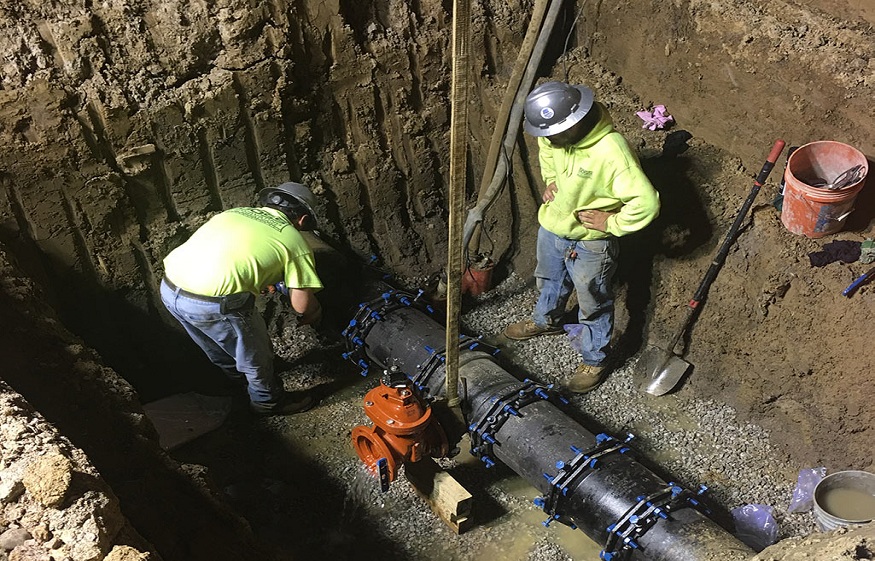 Water line installation